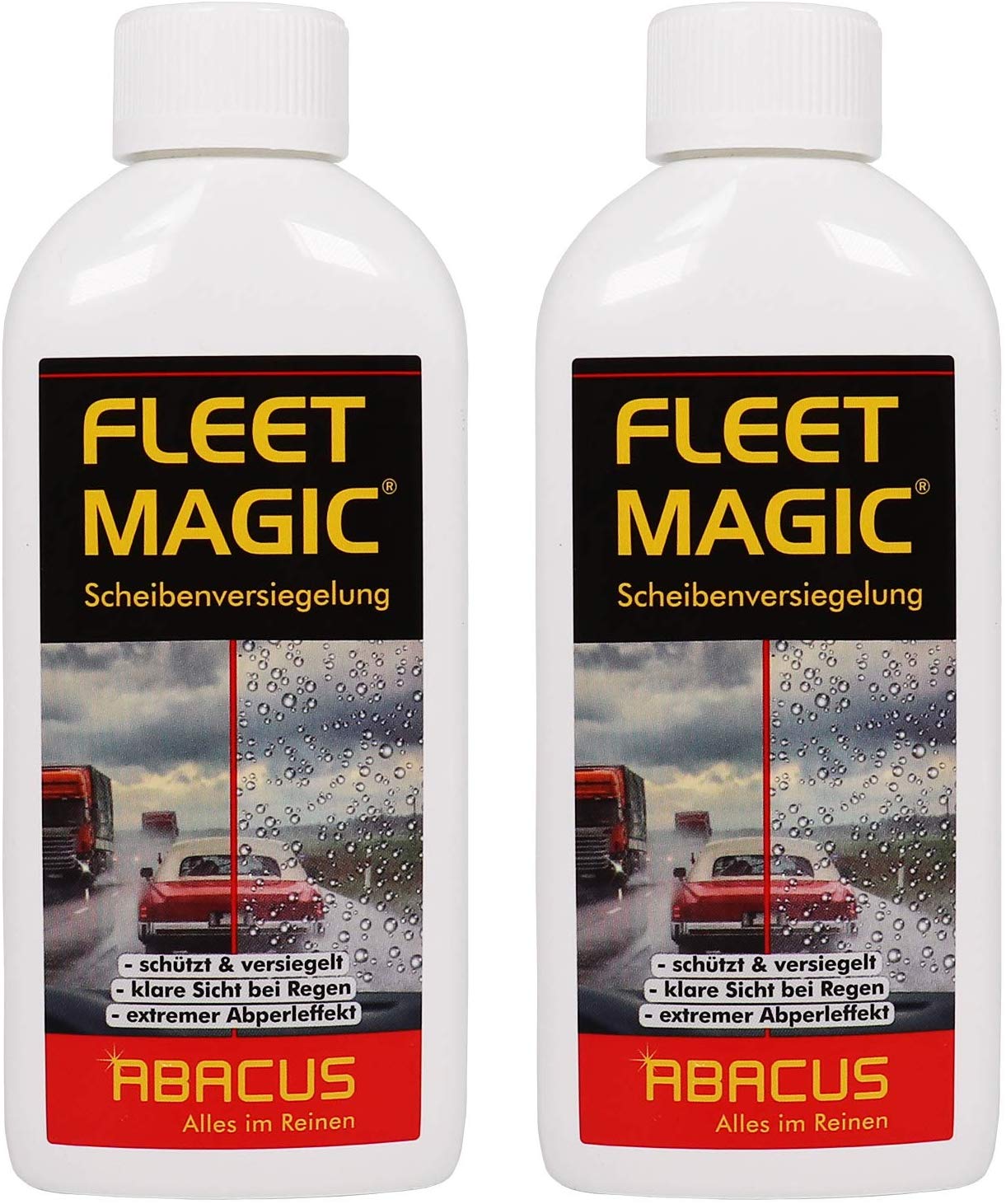 ABACUS® Fleet Magic® Scheibenversiegelung Auto, Glasversiegelung, Nanoversiegelung, Regenabweiser mit Lotus-Effekt